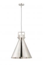  410-1SL-PN-M411-16PN - Newton Cone - 1 Light - 16 inch - Polished Nickel - Pendant