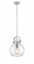 Innovations Lighting 410-1SM-SN-G410-10SDY - Newton Sphere - 1 Light - 10 inch - Brushed Satin Nickel - Stem Hung - Mini Pendant