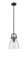 Innovations Lighting 410-1SS-BK-G412-8SDY - Newton Bell - 1 Light - 8 inch - Matte Black - Mini Pendant