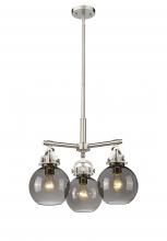 Innovations Lighting 410-3CR-SN-G410-7SM - Newton Sphere - 3 Light - 21 inch - Satin Nickel - Pendant