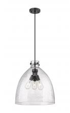 Innovations Lighting 410-3PL-BK-G412-18SDY - Newton Bell - 3 Light - 18 inch - Matte Black - Cord hung - Pendant