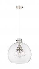  410-3PL-PN-G410-18CL - Newton Sphere - 3 Light - 18 inch - Polished Nickel - Cord hung - Pendant