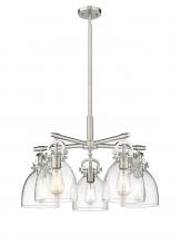  410-5CR-SN-G412-7SDY - Newton Bell - 5 Light - 26 inch - Satin Nickel - Chandelier