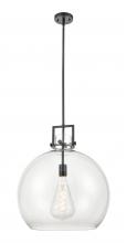 Innovations Lighting 411-1SL-BK-G410-18CL - Newton Sphere - 1 Light - 18 inch - Matte Black - Pendant