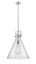  411-1SL-PN-G411-18SDY - Newton Cone - 1 Light - 18 inch - Polished Nickel - Cord hung - Pendant