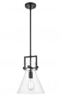 Innovations Lighting 411-1SM-BK-G411-10CL - Newton Cone - 1 Light - 10 inch - Matte Black - Mini Pendant