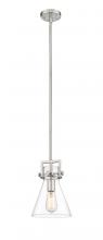 Innovations Lighting 411-1SS-SN-G411-8CL - Newton Cone - 1 Light - 8 inch - Satin Nickel - Mini Pendant