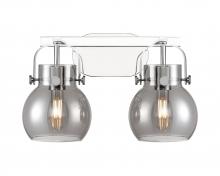 Innovations Lighting 423-2W-PC-G410-6SM - Pilaster II Sphere - 2 Light - 17 inch - Polished Chrome - Bath Vanity Light