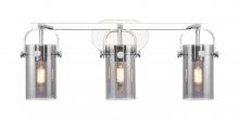 Innovations Lighting 423-3W-PC-G423-7SM - Pilaster II Cylinder - 3 Light - 25 inch - Polished Chrome - Bath Vanity Light