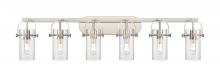 Innovations Lighting 423-6W-SN-G423-7CL - Pilaster II Cylinder - 6 Light - 44 inch - Satin Nickel - Bath Vanity Light