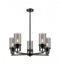 Innovations Lighting 426-5CR-BK-G426-8SM - Utopia - 5 Light - 24 inch - Matte Black - Chandelier