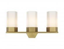  427-3W-BB-G427-9WH - Claverack - 3 Light - 22 inch - Brushed Brass - Bath Vanity Light