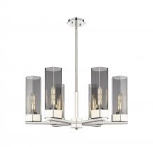 Innovations Lighting 427-6CR-PN-G427-14SM - Claverack - 6 Light - 28 inch - Polished Nickel - Chandelier