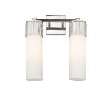 Innovations Lighting 428-2W-PN-G428-12WH - Bolivar - 2 Light - 14 inch - Polished Nickel - Bath Vanity Light