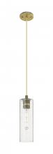 Innovations Lighting 434-1P-BB-G434-12SDY - Crown Point - 1 Light - 5 inch - Brushed Brass - Pendant