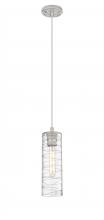 Innovations Lighting 434-1P-SN-G434-12DE - Crown Point - 1 Light - 5 inch - Satin Nickel - Pendant