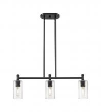 Innovations Lighting 434-3I-BK-G434-7SDY - Crown Point - 3 Light - 31 inch - Matte Black - Island Light