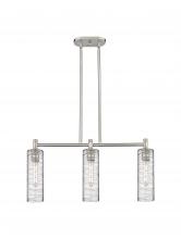 Innovations Lighting 434-3I-SN-G434-12DE - Crown Point - 3 Light - 31 inch - Satin Nickel - Island Light