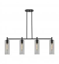  434-4I-BK-G434-12SM - Crown Point - 4 Light - 44 inch - Matte Black - Island Light