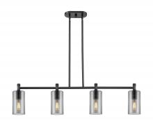  434-4I-BK-G434-7SM - Crown Point - 4 Light - 44 inch - Matte Black - Island Light