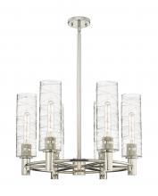  434-6CR-PN-G434-12DE - Crown Point - 6 Light - 24 inch - Polished Nickel - Chandelier