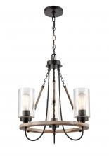 Innovations Lighting 442-3CR-BK-SDY - Paladin - 3 Light - 19 inch - Matte Black - Chain Hung - Mini Chandelier