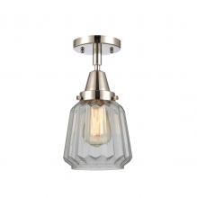 Innovations Lighting 447-1C-PN-G142 - Chatham - 1 Light - 7 inch - Polished Nickel - Flush Mount