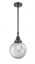 Innovations Lighting 447-1S-BK-G202-8 - Beacon - 1 Light - 8 inch - Matte Black - Mini Pendant