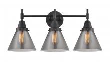 Innovations Lighting 447-3W-BK-G43-LED - Cone - 3 Light - 26 inch - Matte Black - Bath Vanity Light