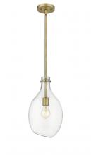 Innovations Lighting 493-1S-BB-G552-9 - Norwalk - 1 Light - 9 inch - Brushed Brass - Stem hung - Mini Pendant