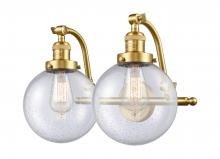 Innovations Lighting 515-2W-SG-G204-8 - Beacon - 2 Light - 18 inch - Satin Gold - Bath Vanity Light