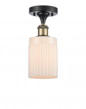 Innovations Lighting 516-1C-BAB-G341 - Hadley - 1 Light - 5 inch - Black Antique Brass - Semi-Flush Mount