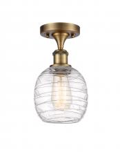 Innovations Lighting 516-1C-BB-G1013 - Belfast - 1 Light - 6 inch - Brushed Brass - Semi-Flush Mount