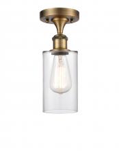 Innovations Lighting 516-1C-BB-G802 - Clymer - 1 Light - 4 inch - Brushed Brass - Semi-Flush Mount