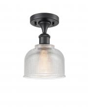 Innovations Lighting 516-1C-BK-G412 - Dayton - 1 Light - 6 inch - Matte Black - Semi-Flush Mount