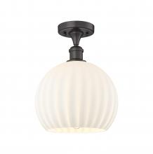 Innovations Lighting 516-1C-OB-G1217-10WV - White Venetian - 1 Light - 10 inch - Oil Rubbed Bronze - Semi-Flush Mount