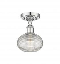 Innovations Lighting 516-1C-PC-G555-6CL - Ithaca - 1 Light - 6 inch - Polished Chrome - Semi-Flush Mount