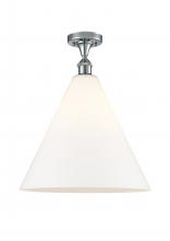 Innovations Lighting 516-1C-PC-GBC-161 - Berkshire - 1 Light - 16 inch - Polished Chrome - Semi-Flush Mount