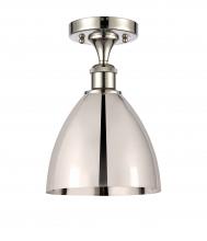 Innovations Lighting 516-1C-PN-MBD-75-PN - Bristol - 1 Light - 8 inch - Polished Nickel - Semi-Flush Mount