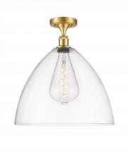 Innovations Lighting 516-1C-SG-GBD-162 - Bristol - 1 Light - 16 inch - Satin Gold - Semi-Flush Mount