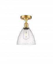 Innovations Lighting 516-1C-SG-GBD-754 - Bristol - 1 Light - 8 inch - Satin Gold - Semi-Flush Mount