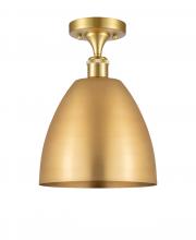 Innovations Lighting 516-1C-SG-MBD-9-SG - Bristol - 1 Light - 9 inch - Satin Gold - Semi-Flush Mount