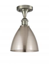 Innovations Lighting 516-1C-SN-MBD-75-SN - Bristol - 1 Light - 8 inch - Brushed Satin Nickel - Semi-Flush Mount