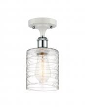 Innovations Lighting 516-1C-WPC-G1113 - Cobbleskill - 1 Light - 5 inch - White Polished Chrome - Semi-Flush Mount