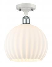 Innovations Lighting 516-1C-WPC-G1217-10WV - White Venetian - 1 Light - 10 inch - White Polished Chrome - Semi-Flush Mount