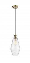 Innovations Lighting 516-1P-AB-G654-7-LED - Cindyrella - 1 Light - 7 inch - Antique Brass - Cord hung - Mini Pendant