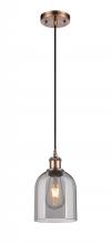 Innovations Lighting 516-1P-AC-G558-6SM - Bella - 1 Light - 6 inch - Antique Copper - Cord hung - Mini Pendant