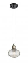 Innovations Lighting 516-1P-BAB-G555-6CL - Ithaca - 1 Light - 6 inch - Black Antique Brass - Cord hung - Mini Pendant