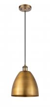 Innovations Lighting 516-1P-BB-MBD-9-BB - Bristol - 1 Light - 9 inch - Brushed Brass - Cord hung - Mini Pendant