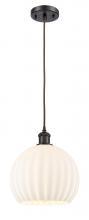 Innovations Lighting 516-1P-OB-G1217-10WV - White Venetian - 1 Light - 10 inch - Oil Rubbed Bronze - Cord Hung - Mini Pendant